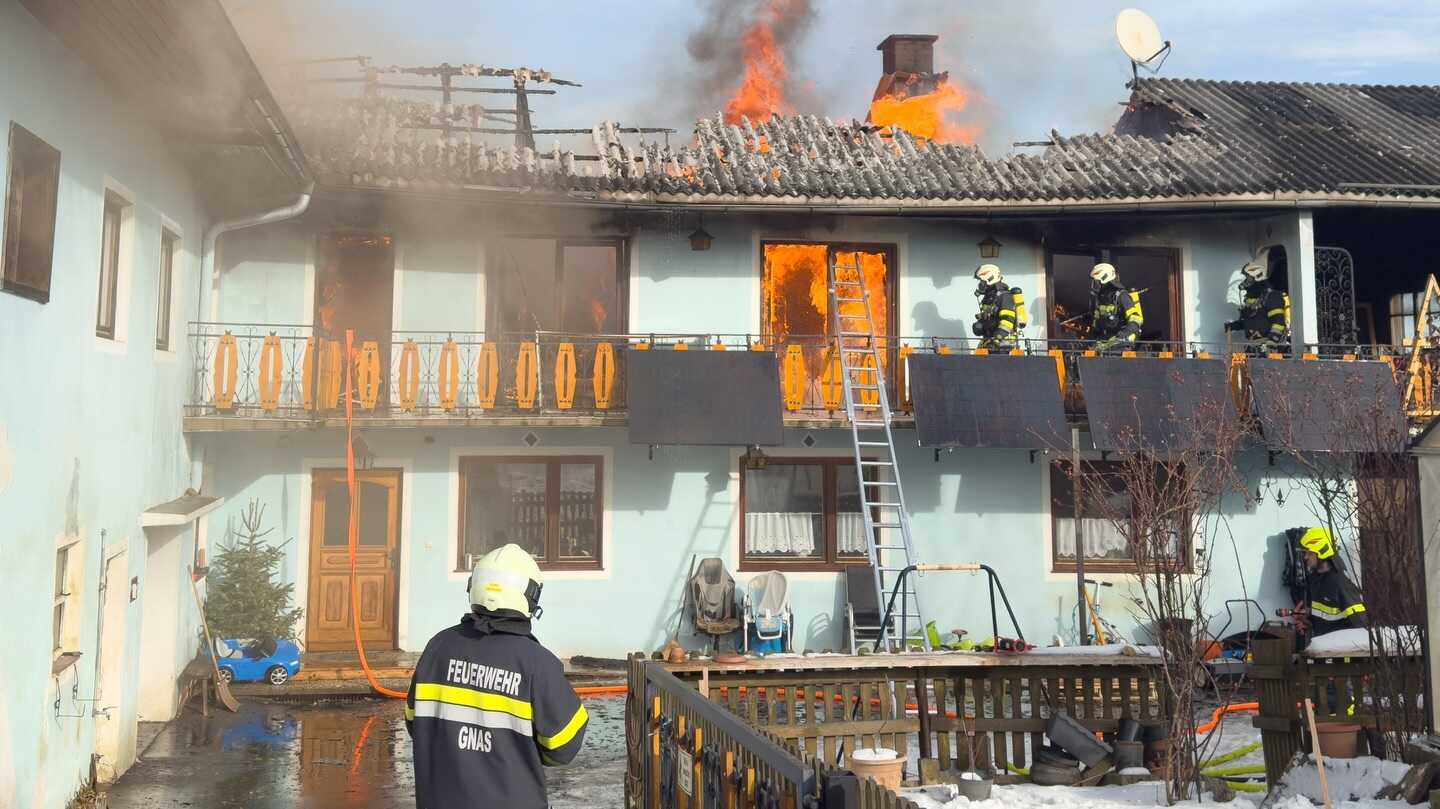 Großbrand in Obergnas
